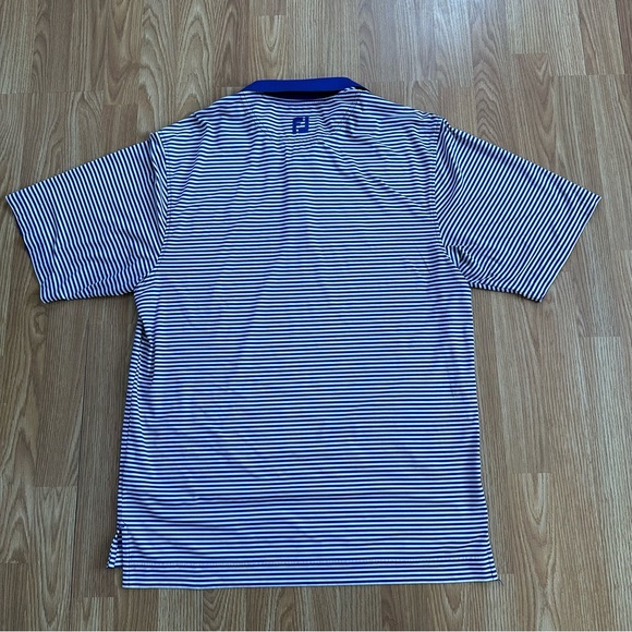 Footjoy Golf Polo Men’s Medium Striped Unknown Logo - Picture 7 of 8